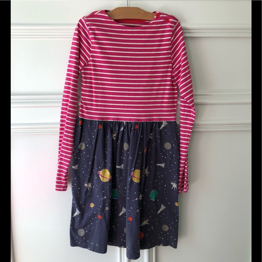 Like new Mini Boden space dress 11/12
